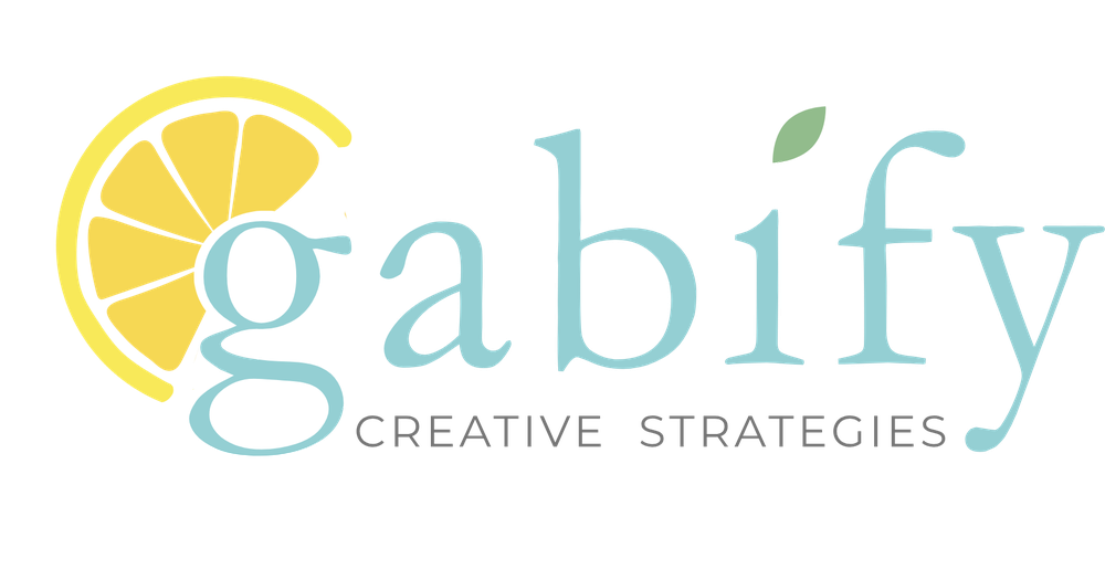 gabify creative strategies logo with a lemon slice wrapped around the g